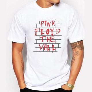 ใหม่ เสื้อยืดลําลอง แขนสั้น พิมพ์ลายวงดนตรี Floyd The Wall สีชมพู แฟชั่นฤดูร้อน สําหรับผู้ชาย S-5XL