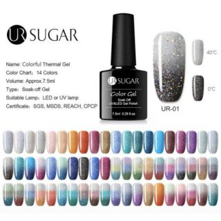 สี UR SUGAR / LilyCute สีเปลี่ยนตามอุณหภูมิ Tempered gel nail polish 7-7.3 ml