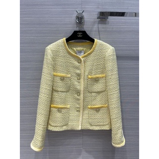 Chanels Japan 2022 outfit in yellow tweed jacket [PreOrder สอบถาม​ก่อน​สั่ง​นะค่า]