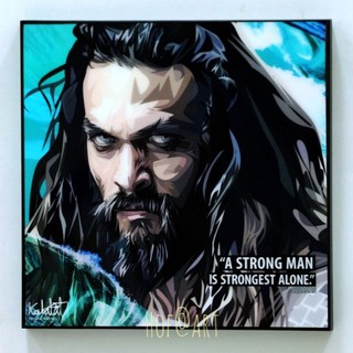 Aquaman อควาแมน เจ้าสมุทร Super Hero DC comics ซุปเปอร์ฮีโร่ รูปภาพ​ติดผนัง pop art กรอบรูป แต่งบ้าน ของขวัญ ของสะสม