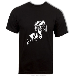 เสื้อยืดคอกลมเสื้อยืดแขนสั้นลําลอง พิมพ์ลายอนิเมะ Light Yagami Kira Death Note L สไตล์สตรีท สําหรับผู้ชายS-5XL