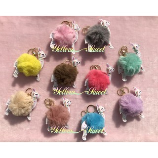 YS ·͜·♡⭐️ พวงกุญแจ ปอมๆ ปอมปอม อัลปากา ขนฟู มีให้เลือก 10 สี ปอม Keychain pompom soft alpaca