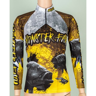 เสื้อตกปลา Yellow Black MONSTER Fish (FX)