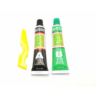 กาวอีพ็อกซี่ กาวหลอดคู่ #F05 Epoxy glue ใส กาวอีพ็อกซี่ใส แห้งเร็วภายใน 5 นาที T1389