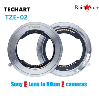 TECHART TZE-02 วงแหวนอะแดปเตอร์ออโต้โฟกัสเลนส์ Sony E-mount กับกล้อง Nikon Z Cameras Z7/Z6 TZE-01 เวอร์ชันอัพเกรด