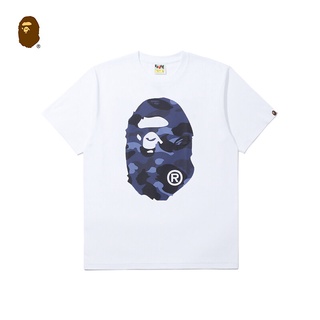 HH BAPE Men S Camouflage Ape หัวพิมพ์ลายสบายๆเสื้อยืด110027E คอกลม