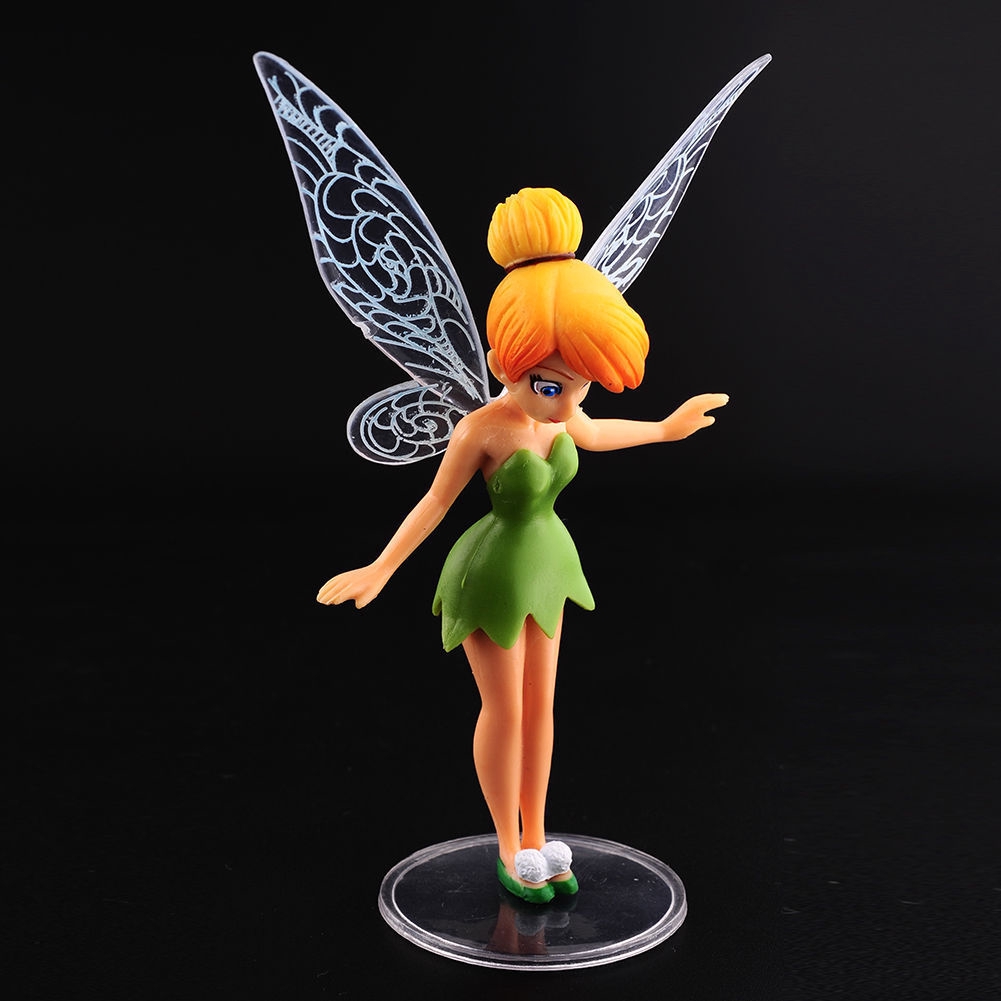 TINKER BELL FAIRIES FIGURES TOYS CAKE TOPPERS KIDS BIRTHDAY PARTY 6 PCS//SET NEW