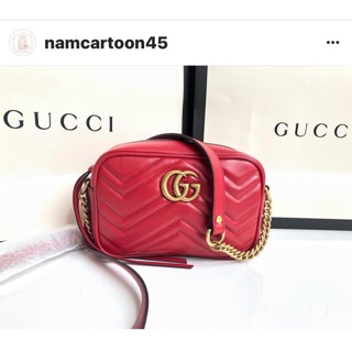 New Gucci Marmont Camera 18cm หรือ mini bag  Mini size: 7"W x 5"H x 2.5"D