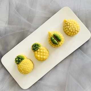 Louting Mooncake แม่พิมพ์ 50g เครื่องตัดคุกกี้ 3D แสตมป์ทุเรียนเค้กถั่วเขียว Mould DIY กดเครื่องมืออบกลางฤดูใบไม้ร่วง Fes