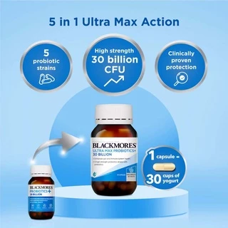 Blackmores Probiotics+ Daily Health 90 Capsules โปรไบโอติกและพรีไบโอติก สนับสนุนสุขภาพลำไส้