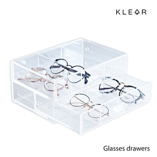 KlearObject Glasses drawers กล่องจัดเก็บแว่นตา กล่องลิ้นชัก 2 ชั้น กล่องอะคริลิค กล่องจัดเก็บอุปกรณ์ : KD092