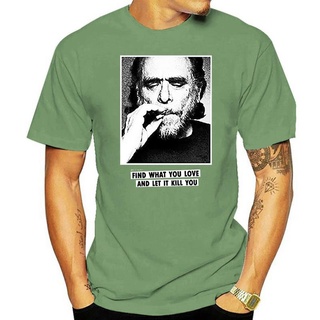 เสื้อยืดลําลอง ผ้าฝ้าย พิมพ์ลาย Charles Bukowski Find What You Love สีดํา แฟชั่นสําหรับผู้ชาย และผู้หญิงS-5XL