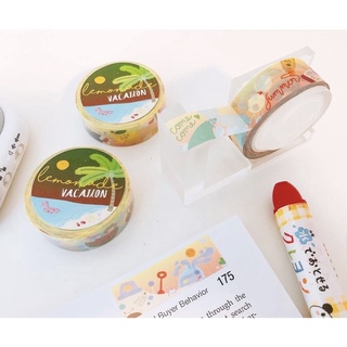 เทปกระดาษ เทปตกแต่ง เทปวาชิ Vacation 🌼 masking tape