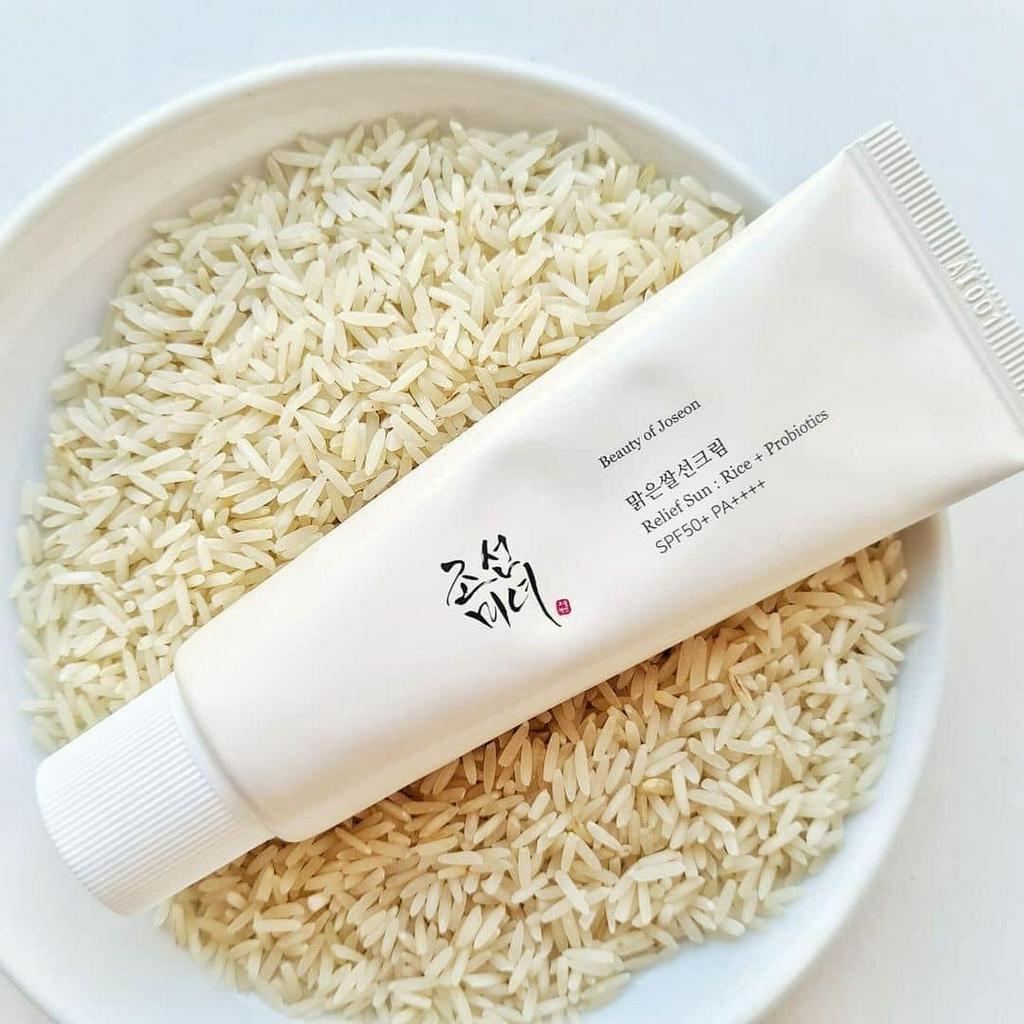 กันแดดข้าวเกาหลีBeauty of Joseon Relief Sun : Rice + Probiotics SPF50+ PA++++ 50ml ครีมกันแดดข้าว เนื้อบางเบา อ่อนโยน