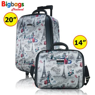 BigBagsThailand กระเป๋าเดินทาง ล้อลาก MZ Polo เซ็ตคู่ Style France Paris Code FA7702