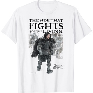 เสื้อยืดคอกลมเสื้อยืด พิมพ์ลาย Game Of Thrones Jon Snow Fights สําหรับห้องนั่งเล่นS-4XL