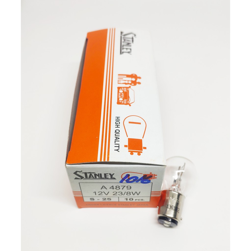 หลอดไฟ STANLEY 4879 12V 23/8W MADE IN JAPAN (1กล่อง=10หลอด)