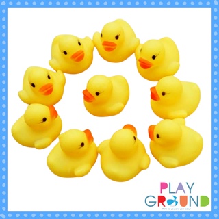 Playground เป็ดยางเหลืองเล่นน้ำ 12 ตัว Rubberduck Animal เป็ดยางลอยน้ำ ทำจากวัสดุอย่างดี ปลอดภัย