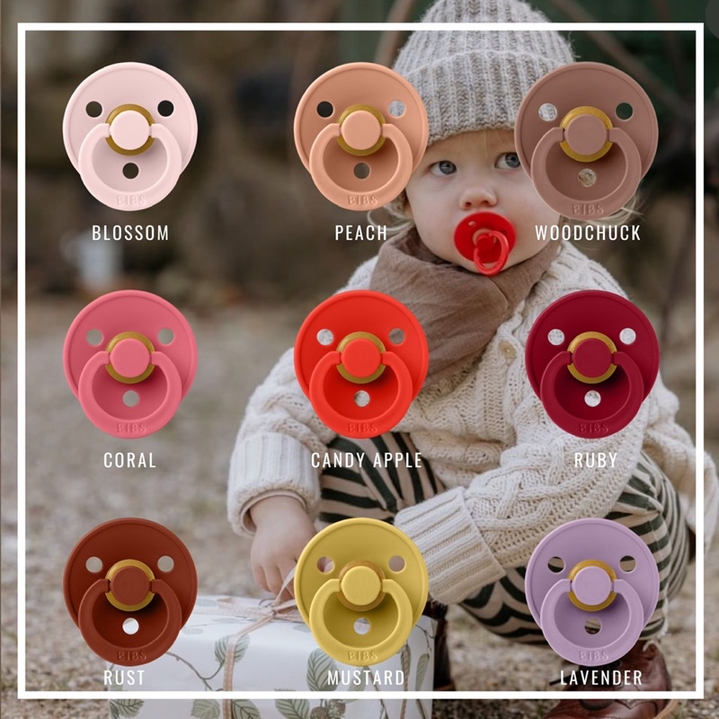 [ของแท้] จุกหลอก ยางพารา BIBs จาก DENMARK + กล่องใส่