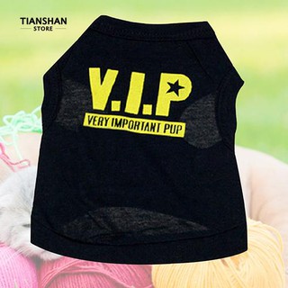 Tianshan สัตว์เลี้ยงสุนัขแมวลูกสุนัขสีดำผสมผ้าฝ้ายเสื้อวีไอพีรูปแบบเสื้อกั๊กเสื้อผ้าเครื่องแต่งกาย