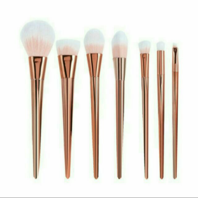 สี ชุดแปรงแต่งหน้า สุดคุ้ม แท่ง ราคาส่ง ถูก ชุด นำเข้า Rose-Gold 7 ชุด