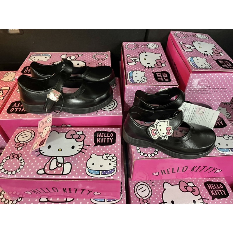 รองเท้านักเรียนเด็ก Hello Kitty แท้ พร้อมกล่อง