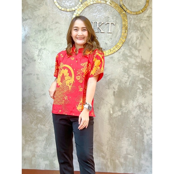 เสื้อลายมังกร/ลายปลา มงคล คอลเลคชั่นรับ ตรุษจีน ไห้วพระจันทร์