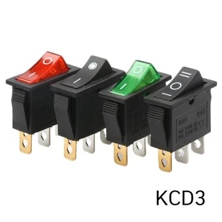 KCD3 KCD4 KCD2 สวิตช์กระดก ยาง ไฟบ้าน 25 x 31 มม. 250V/15A 125V/20A 3ขา 4ขา,3 Pins, 4 Pins Rocker Switch ON OFF AC Power