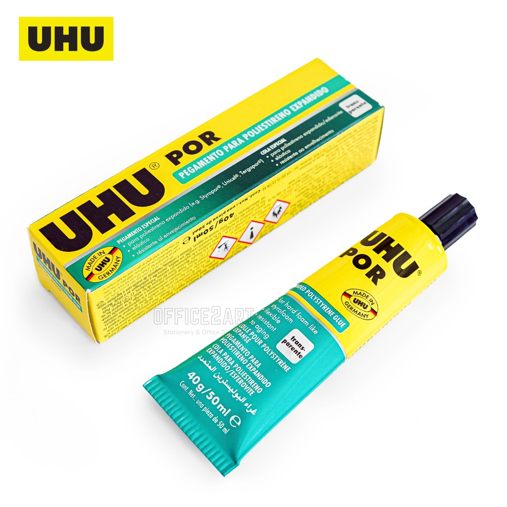 กาวติดโฟม UHU POR 50 มล. กาวยางพิเศษ สีใส สำหรับใช้ติดโฟมโดยเฉพาะ พลังยึดติดสูง  [S24]