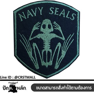 อาร์มรีดติดเสื้อปักลายNavy Seal มนุษย์กบ ตัวรีดติดเสื้อลาย NAVY SEAL อาร์มรีดปักลายมนุษย์กบ P7Aa52-0213