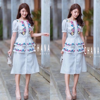 👗Pfashion [ส่งไว!!🚛] P10055 Maxi Dress เดรสยาวแขนพองนิดๆ Maxi Dress Long dress with puffy sleeves