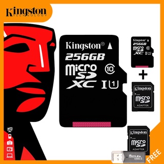 Kingston Micro Sd การ์ดหน่วยความจํา 64GB / 128GB / 16GB การ์ดหน่วยความจํา Sdhc 32GB 8GB 4GB 2GB 256Gb 512GB Class 10, พร้อมอะแดปเตอร์การ์ด Sd