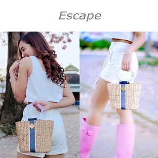 Seasaan Escape กระเป๋าสานเกรดพรีเมี่ยม กระเป๋าสานไปทะเล กระเป๋าสานผักตบชวา Handmade งานสวยปราณีต กระเป๋าติดชื่อ