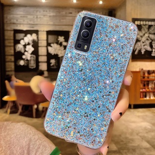 เคสโทรศัพท์ Vivo Y52 Y72 5G เลื่อมประกายเพชร เคสกันกระแทก เคส วีโว่ Vivo Y72 Y52 5G เคสโทรศัพท์นุ่มเงา Phone Cover Case