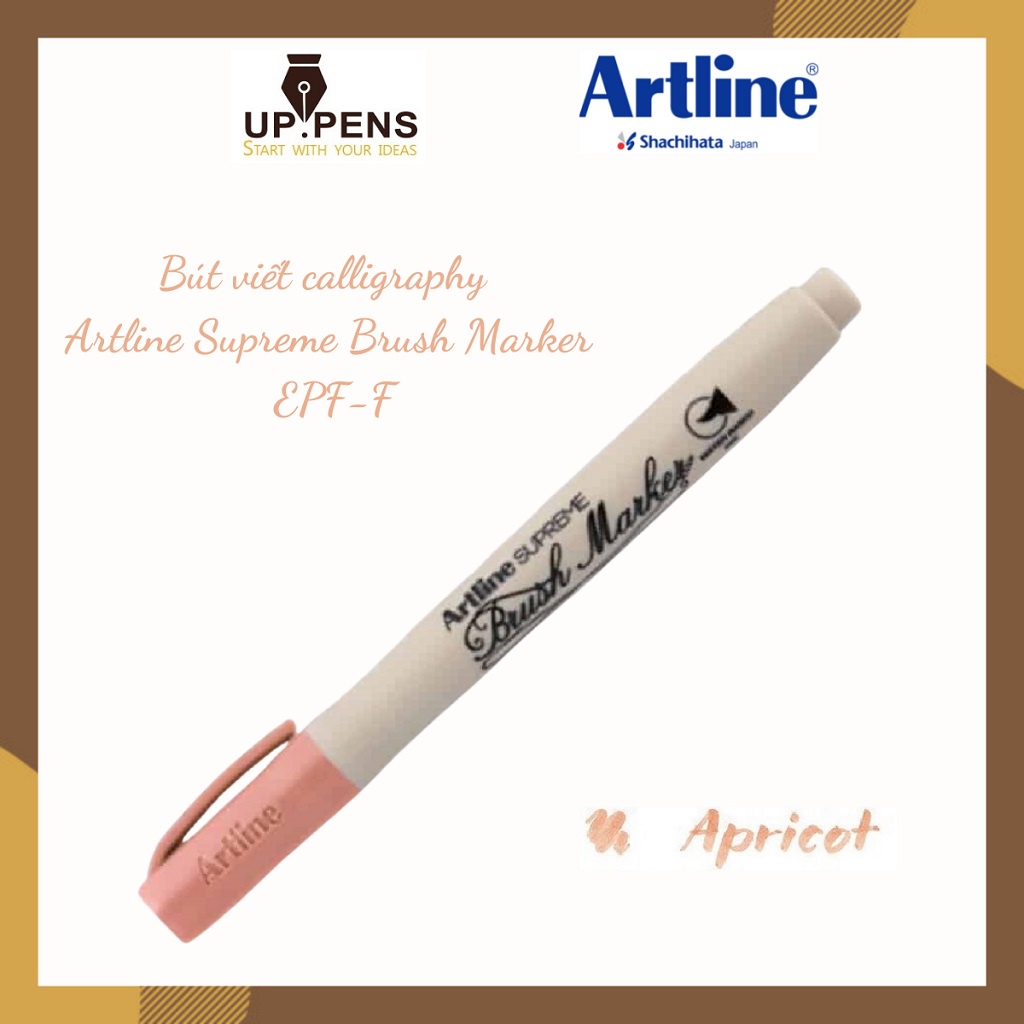 ปากกาพู่กันเขียนพู่กัน Artline Supreme Brush Marker EPF-F – สีชมพูผิว (แอปริคอท)