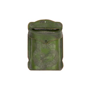 Creative Co-op : CTCDA5059* กล่องรับจดหมาย Green Tin Post Box
