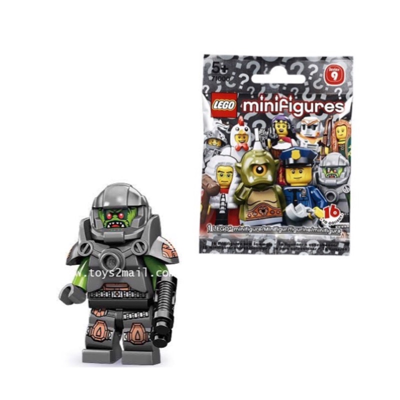 LEGO : LEGO MINI FIGURE SERIES 9 ซองสีเงิน : No. 11 ALIEN AVENGER นักรบเอเลี่ยนต่างดาว ของใหม่ ของแท