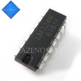 เครื่องขยายเสียง LM324N LM324 DIP-14 LOW QUAD OPERATIONAL 10 ชิ้น/ชุด