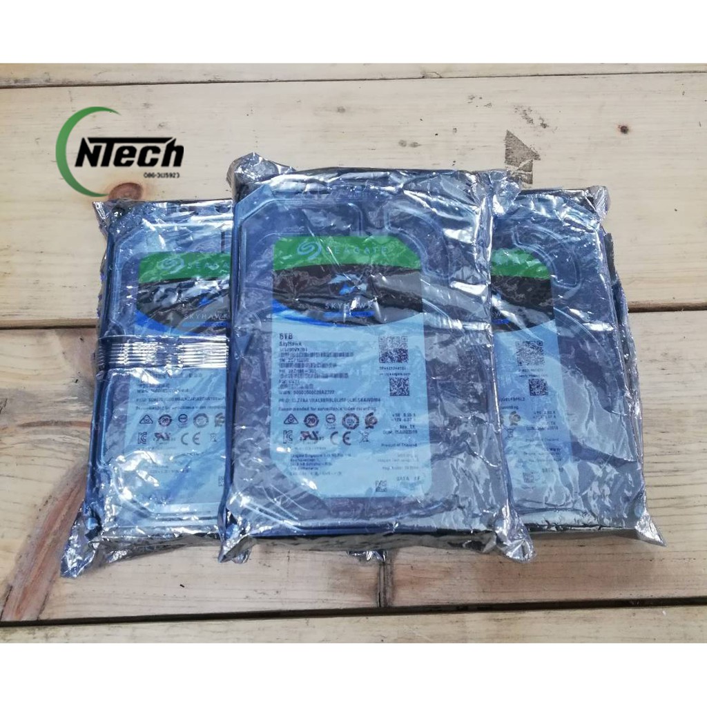 HDD ฮาร์ดดิสก์ 6TB มือ1 ยี่ห้อ SEAGATE รุ่น SKYHAWK SATA3 (ST6000VX001)