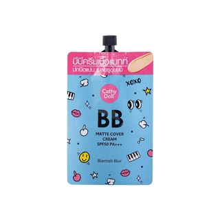 Cathy Doll Matte Cover Blemish Blur BB Cream SPF50 PA+++ #2 เคที่ดอลล์ แมทท์โคเวอร์เบลมิชเบลอบีบีครีม SPF50 PA+++ #2 (ขาย1ชิ้น)