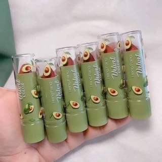 🥑ลิปอโวคาโด🥑เซต6แท่ง6สี 60บาท โทนแดงก่ำๆ แดงตุ่นๆ