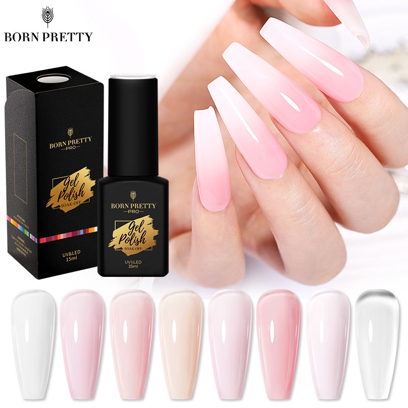 Born PRETTY Pro เจลทาเล็บเจล กลิตเตอร์ สีทอง 15 มล.