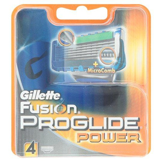 ยิลเลตต์ ฟิวชั่น โปรไก์ เพาเวอร์ ใบมีดโกน 4 ชิ้น/Gillette Fusion Proglide Power Razor 4 pieces