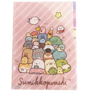 แฟ้ม 5 index A4 Sumikkogurashi สีชมพู @165.-