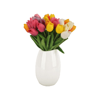 พร้อมส่ง[Becky home shop] 1ดอก ปลอมดอกไม้ประดิษฐ์ดอกทิวลิปดอกไม้งานแต่งงานตกแต่งบ้านดอกไม้