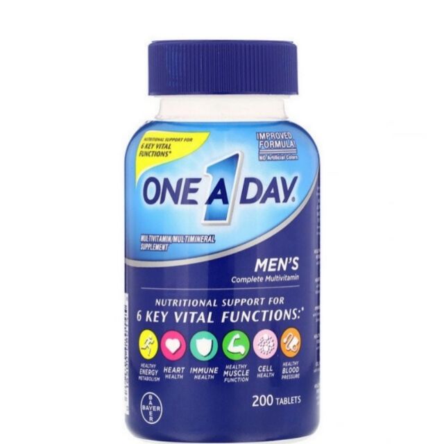 ♂️One A​ Day​ Men's​ Multivitamin​ 200เม็ด​✔️บำรุงร่างกาย,บำรุงเชื้อ/เพิ่มปริมาณเชื้ออสุจิ#Lycopene,