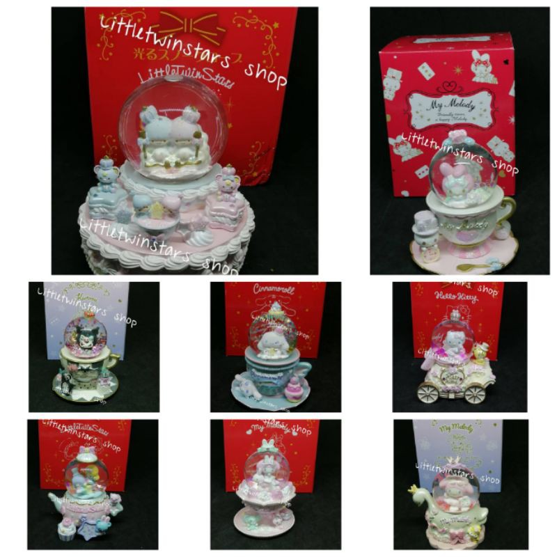 2025 Sanrio Kitty Melody TwinStar Kuromi Cinnamoroll Pompompurin Piano Charmmy Kitty Christmas Snowglobe Dome(S) 031905