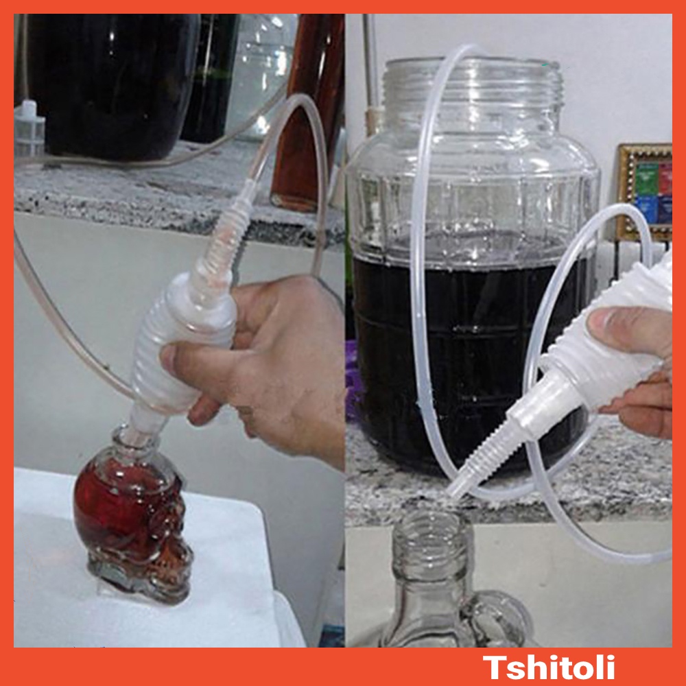 ❀กึ่งอัตโนมัติ Brew Syphon Pack การทําไวน์มือนวด Siphon Filter เครื่องมือ