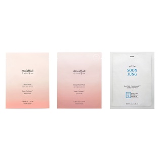 Etude House Moistfull Collagen Deep Sheet Mask 25ml, 37ml / Soon Jung Sheet Mask - Panthensoside / Cica Relief Toner Pad