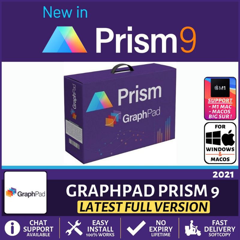 Graphpad Prism 2021 V.9.0 Full Version for Windows / Mac os♢ Shopee